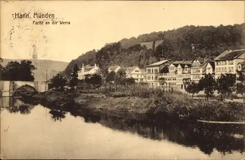 Ak Hann. Münden in Niedersachsen, Werra, Brücke