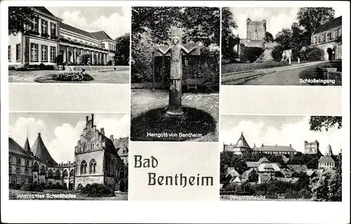 Ak Bad Bentheim in Niedersachsen, Kurhaus, Schlosseingang, Herrgott von Bentheim