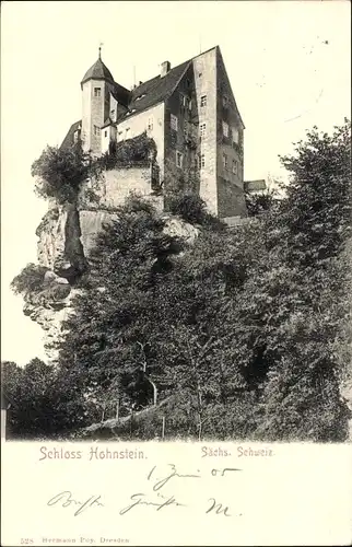 Ak Hohnstein der Sächsischen Schweiz, Schloss Hohnstein
