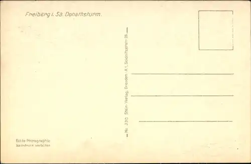 Ak Freiberg im Kreis Mittelsachsen, Donatsturm