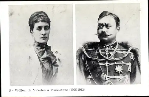 Ak Wilhelm IV. Großherzog von Luxemburg, Maria Anna von Portugal