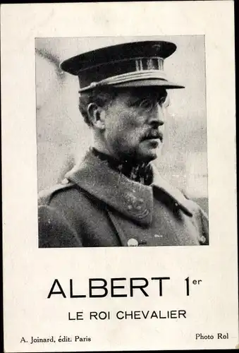 Ak Albert I, König von Belgien in Uniform