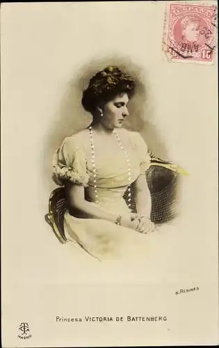 Ak Victoria Eugénie von Battenberg, Königin von Spanien, Portrait