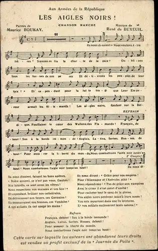 Lied Ak The Black Eagles! An die Armeen der Republik