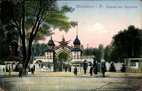 Ak Kaliningrad Königsberg Ostpreußen, Eingang zum Tiergarten