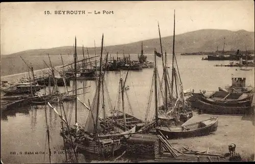 Ak Beirut Beirut Libanon, Der Hafen