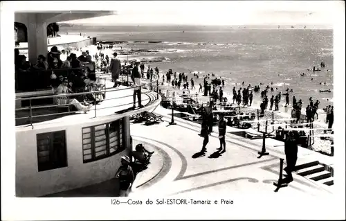 Ak Estoril Cascaes Cascais Portugal, Costa do Sol, Tamariz und Praia