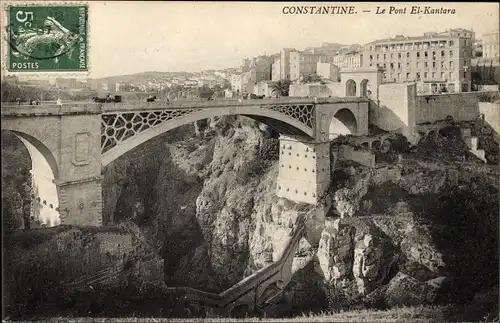 Ak Constantine, Algerien, Die El-Kantara-Brücke