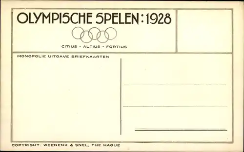 Ak Amsterdam Nordholland Niederlande, Olympiade 1928, Fußballspiel Italien gegen Ägypten