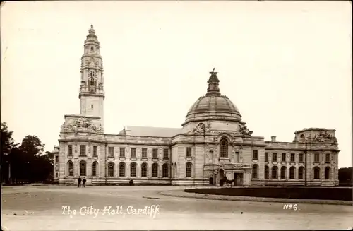 Ak Cardiff Wales, Rathaus