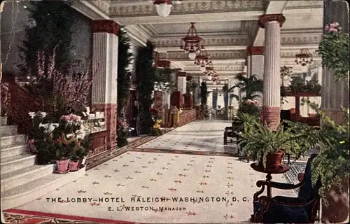 Ak Washington DC USA, Lobby Hotel Raleigh