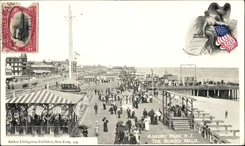 Ak New Jersey USA, Asbury Park, Board Walk