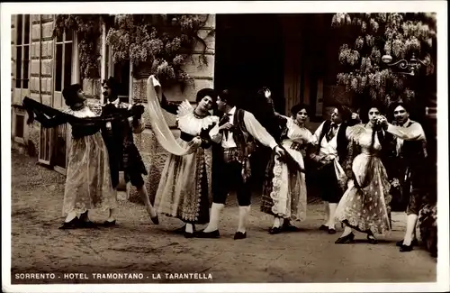 Ak Sorrento Campania, Hotel Tramontano, La Trantella, Tracht, Tanz