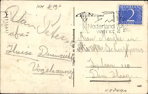 Ak Vogelenzang Nordholland Niederlande, Bekslaan