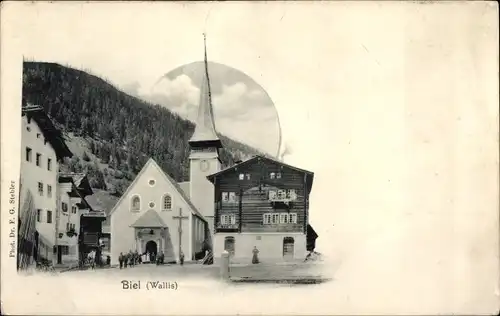Ak Biel Kanton Wallis, Kirche