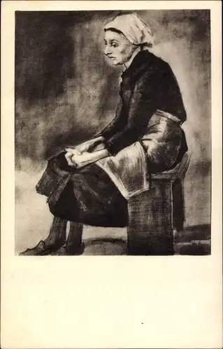 Künstler Ak Van Gogh, Vincent, Sitzende Frau