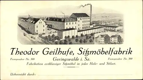 Litho Geringswalde Sachsen, Sitzmöbelfabrik