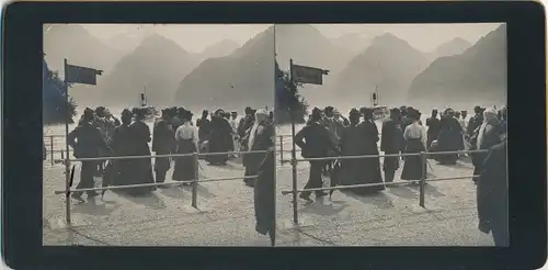 Stereo Foto Sisikon Kt. Uri Schweiz, Tellsplatte, Anlegestelle