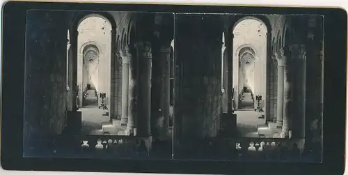 Stereo Foto Saint-Benoît-sur-Loire Loiret, Kirche, Innenansicht, 1905