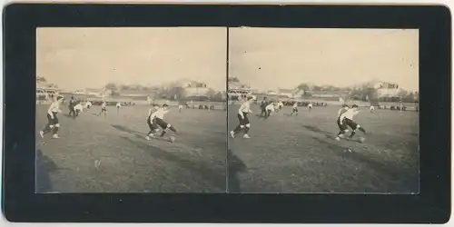 Stereofoto Fußballspieler, Fußballer