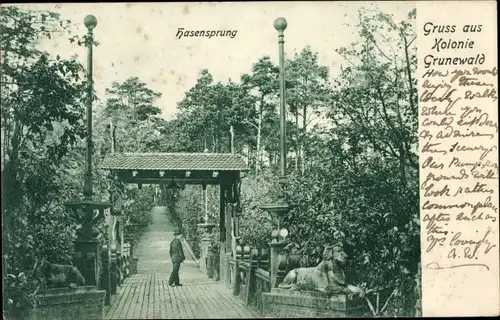 Ak Berlin Wilmersdorf Grunewald, Hasensprung