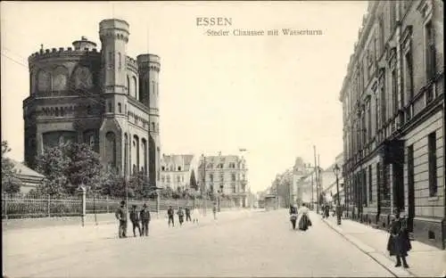 Ak Essen im Ruhrgebiet, Steeler Chaussee, Wasserturm