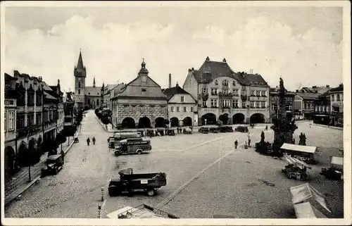 Ak Dvůr Králové nad Labem Königinhof Region Königgrätz, Platz