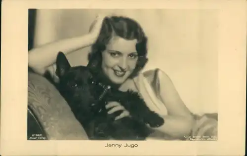 Ak Schauspielerin Jenny Jugo, Portrait, Hund, Ross 6156/1