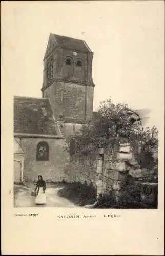 Ak Saconin Aisne, Kirche