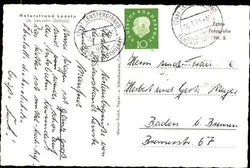 Ak Lenste Grömitz in Ostholstein, Zeltlager Lenster-Strand, Brandung, Badegäste