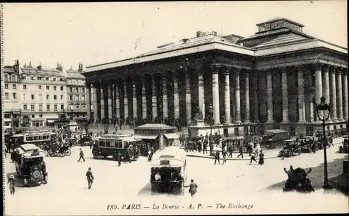 Ak Paris II Bourse, Börse, Mercedes Autobusse