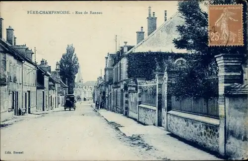 Ak Fère Champenoise Marne, Rue de Bannes