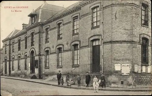 Ak Givry und Argonne Marne, Das Rathaus