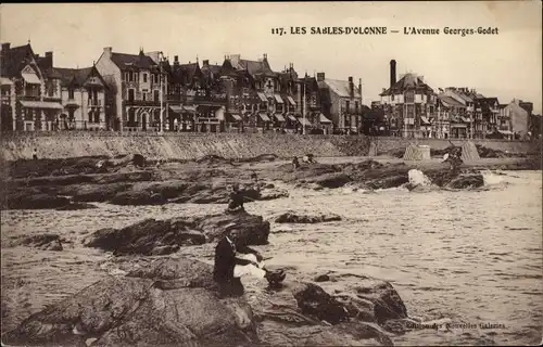 Ak Les Sables d’Olonne Vendée, Avenue Georges-Godet