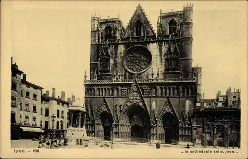 Ak Lyon Rhône, Kathedrale Saint-Jean