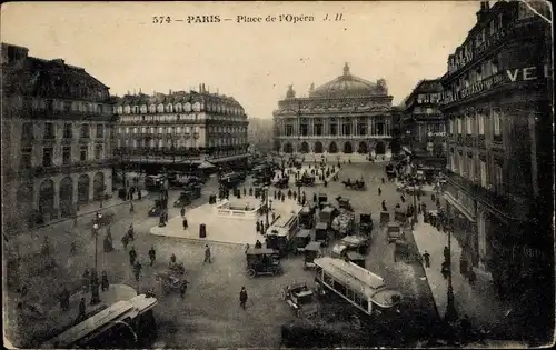 Ak Paris IX Opera, Place de l’Opera