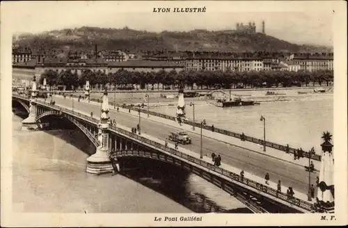 Ak Lyon Rhône, Pont Gallieni