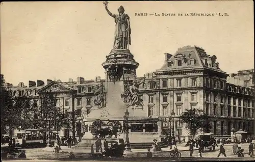 Ak Paris III, Die Statue der Republik