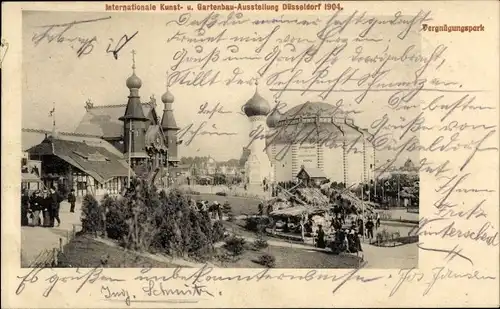 Ak Düsseldorf am Rhein, Vergnügungspark, Internationale Kunst- und Gartenbau-Ausstellung 1904