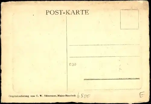 Künstler Ak Schwenzer, G. W., Mainz am Rhein, Brücke, Dampfer