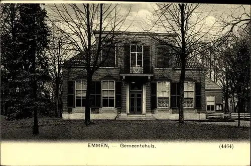 Ak Emmen Drenthe Niederlande, Gemeentehuis