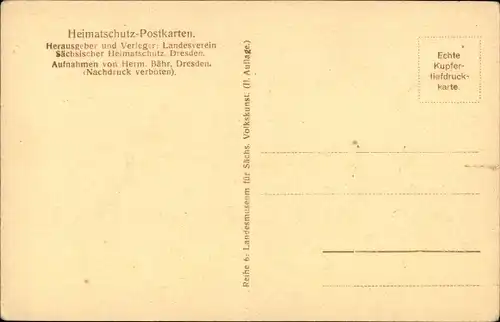 Ak Dresden Altstadt, Landesmuseum für sächsische Volkskunst