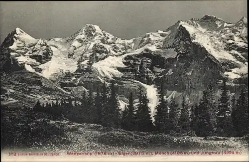 Ak Wengernalp Kanton Bern Schweiz, Eiger, Jungfrau