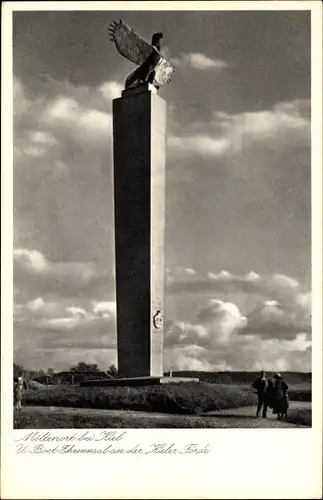 Ak Möltenort Heikendorf in Schleswig Holstein, U-Boot-Ehrenmal auf der Eckernförde