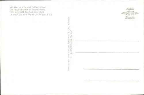 Ak Hann. Münden in Niedersachsen, Weserstein, Weserlied, Schiff