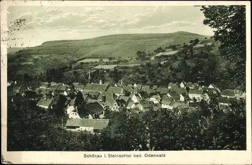 Ak Schönau im Odenwald, Panorama, Steinachtal