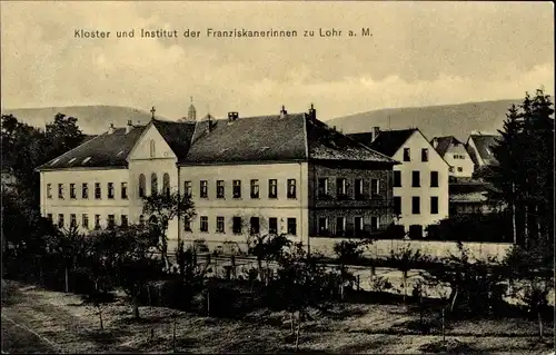 Ak Lohr am Main Unterfranken, Kloster und Institut der Franziskanerinnen