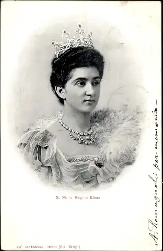 Ak Elena von Montenegro, Königin von Italien, Portrait