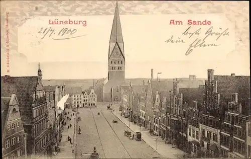 Ak Lüneburg, Am Sande, Johanniskirche