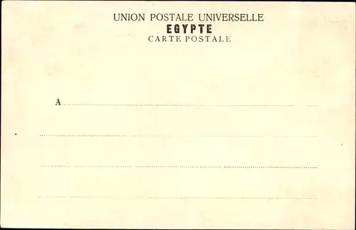 Ak Port Said Ägypten, Statue de Lesseps